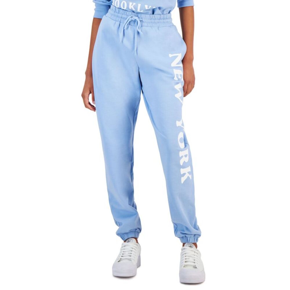 Juniors' NY Brooklyn Graphic Pullover & Graphic High-Rise Joggers